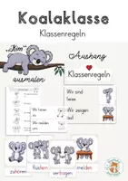 Vorschau - Arbeitsblätter - Koalaklasse Klassenregeln - Deckblatt