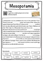 anteprima - Esercizi - Mesopotamia – Scheda: testo con spazi vuoti, comprensione all'ascolto e crucipuzzle - Pagina 1