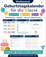 Vorschau - Arbeitsblätter - Geburtstagskalender für die Klasse - Deckblatt