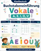 Vorschau - Arbeitsblätter - Buchstabeneinführung Vokale A E I O U - Deckblatt