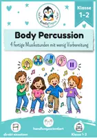 Vorschau - Unterrichtsreihen - Musik Grundschule Klasse 1-2– Bodypercussion & Rhythmus | 4 fertige Musikstunden | wenig Vorbereitung - Deckblatt