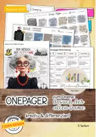 Vorschau - Arbeitsblätter - Literatur-Onepager: kreativ & differenziert - wachsendes Paket - Seite 1
