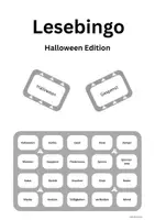 Vorschau - Arbeitsblätter - Lese-Bingo zum Lesenlernen -Halloween- - Deckblatt