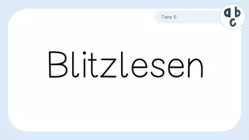 Vorschau - Präsentationen/Tafelbilder - Blitzlesen mit Bewegung: Tiere 6 - Seite 1