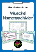 Vorschau - Anderer Materialtyp - Wuschel Namensschild mit Englischhilfe - Deckblatt