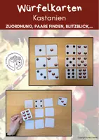 Vorschau - Spiele - Würfelbilder erkennen, Würfelkarten Kastanien, Herbst, ZR 6 - Deckblatt