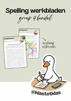 Voorbeeld - Woordzoeker: Spelling categorieën groep 4 ✏️ - Voorblad