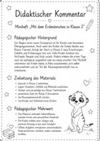 Vorschau - Arbeitsblätter - Schulstart Klasse 2 Miniheft mit Erdmännchen zum Ankommen - Seite 1