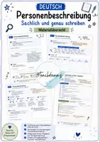 Vorschau - Unterrichtsreihen - Unterrichtsreihe zum Thema Personenbeschreibung - Deckblatt