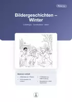 Vorschau - Arbeitsblätter - Winter – 5 Bildergeschichten Klasse 3–4 | Schreiben mit Hilfen & Lösungen - Deckblatt