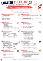 Vorschau - Arbeitsblätter - English Check-Up – Level 5: English Challenge | Grammar, Vocabulary & Mixed English + Lösungen - Deckblatt