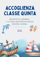 anteprima - Materiale di supporto/inclusione - ⛵ Accoglienza classe quinta - Buon vento 🌊 - Pagina di copertina