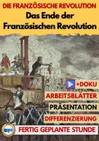 Vorschau - Arbeitsblätter - Ende Französische Revolution Arbeitsblatt | Robespierre Napoleon Klasse 7 8 | AB8 - Deckblatt