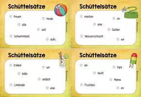 Vorschau - Fördermaterial/Inklusion - Schüttelsätze Sommer - Sätze bilden - Seite 1
