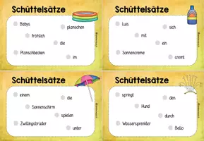 Vorschau - Fördermaterial/Inklusion - Schüttelsätze Sommer - Sätze bilden - Seite 2