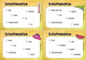 Vorschau - Fördermaterial/Inklusion - Schüttelsätze Sommer - Sätze bilden - Seite 3