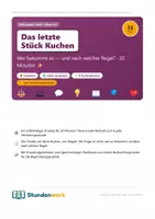 Vorschau - Arbeitsblätter - Gerecht teilen Dilemma Ethik Klasse 5 6 - Deckblatt