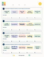Vorschau - Arbeitsblätter - 20 Satzpuzzles Te-Ka-Mo-Lo / DaF DaZ / B2 Deutsch - Seite 1