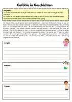Vorschau - Arbeitsblätter - AB - Gefühle in Geschichten - Deckblatt