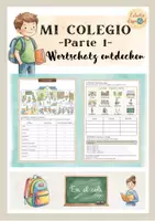 Vorschau - Unterrichtsreihen - En el colegio – Spanisch Wortschatz Schule A1/A2 mit Wimmelbild - Deckblatt