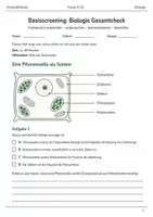 Vorschau - Arbeitsblätter - Biologie Gesamtcheck Basisscreening Klasse 9–10 - Deckblatt