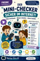 Vorschau - Arbeitsblätter - Künstliche Intelligenz Checker-Video FREEBIE Jg. 3-6 - Deckblatt