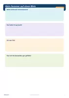 Vorschau - Arbeitsblätter - Sommerferien-Rückblick. Steckbrief & Schreibimpulse - Seite 3