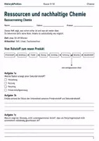 Vorschau - Arbeitsblätter - Ressourcen Chemie Basisscreening Klasse 9–10 - Deckblatt