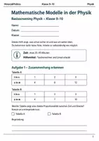 Vorschau - Arbeitsblätter - 5 Physik Basisscreenings Klasse 9–10 - Seite 1