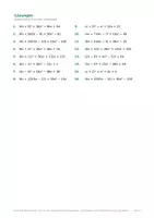 Vorschau - Arbeitsblätter - Binomische Formeln üben mit Lösungen - Seite 1