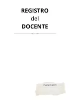 anteprima - Programmi scolastici / Materiali per docenti - Registro del docente - Pagina di copertina