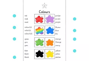 Vorschau - Stationenlernen - Colours - Klammerkarten - Seite 2