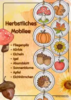 Vorschau - Mal- und Bastelvorlagen - Herbstmobilee - Deckblatt