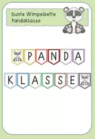 Vorschau - Poster - Pandaklasse - Wimpelkette - Deckblatt