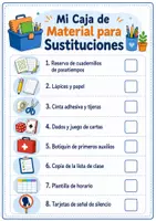 Vista previa - Caja de Material para Sustituciones – Checkliste – Lehrermaterial - Portada