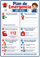 Vista previa - Decoración del aula - Plan de Emergencia del Aula – Poster rellenable – Organización escolar - Portada