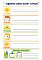 Vista previa - Decoración del aula - Erste Schulwoche Ablaufplaner – Wochenplaner für Lehrkräfte – Lehrpläne/Lehrermaterial - Portada