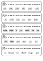 Aperçu - Feuilles d'exercices - Remettre des phrases dans l'ordre - Page de couverture