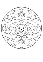 Vorschau - Mal- und Bastelvorlagen - Halloween Mandala Klasse 1, Klasse 2, Klasse 3, Klasse 4 | Differenzierte Ausmalbilder für die Grundschule Kunst (Freebie) - Seite 2
