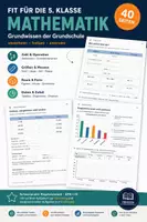 Vorschau - Arbeitsblätter - Fit für die 5 Klasse Mathematik (Wiedeholung der 4 Klasse) - Deckblatt