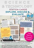 Vorschau - Unterrichtsreihen - Materialpaket - Science and Technology – Stationenlernen und Talk & Think Cards | Englisch Oberstufe | Abitur | - Seite 1