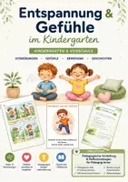 Vorschau - Mal- und Bastelvorlagen - Entspannung & Gefühle im Kindergarten – Atemübungen, Bewegung & Geschichte inkl. päd. Vertiefung - Deckblatt