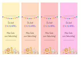 Vorschau - Mal- und Bastelvorlagen - Stiftehalter als Geburtstagsgeschenk - Seite 1