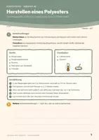 Vorschau - Experimente - Polyester herstellen – Chemie Oberstufe - Deckblatt