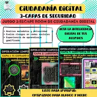 Vista previa - Hojas de trabajo - Ciudadanía digital secundaria | Escape room de ciberseguridad - página 2