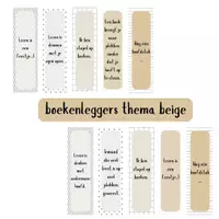 Voorbeeld - Boekenleggers thema beige - Voorblad