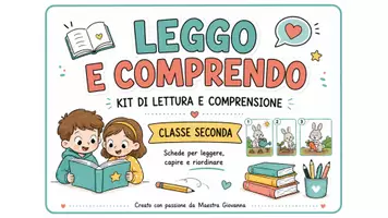 anteprima - Esercizi - Leggo e Comprendo sin dai primi giorni. Classe Seconda - Pagina di copertina