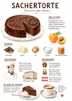Vorschau - Arbeitsblätter - Lernposter + Arbeitsblätter "Sachertorte" + Lösung & MP3 + Infografik - Deckblatt