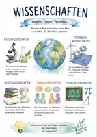 Vorschau - Arbeitsblätter - Lernplakat + Arbeitsblätter zum Thema "Wissenschaft" + Lösung & MP3 + Infografik - Seite 1