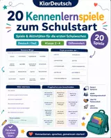 Vorschau - Arbeitsblätter - 20 Kennenlernspiele zum Schulstart - Deckblatt